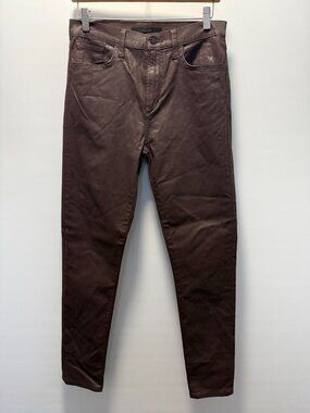 Joe's Jeans The Charlie High Rise Skinny Ankle Coated Brown Women's 29